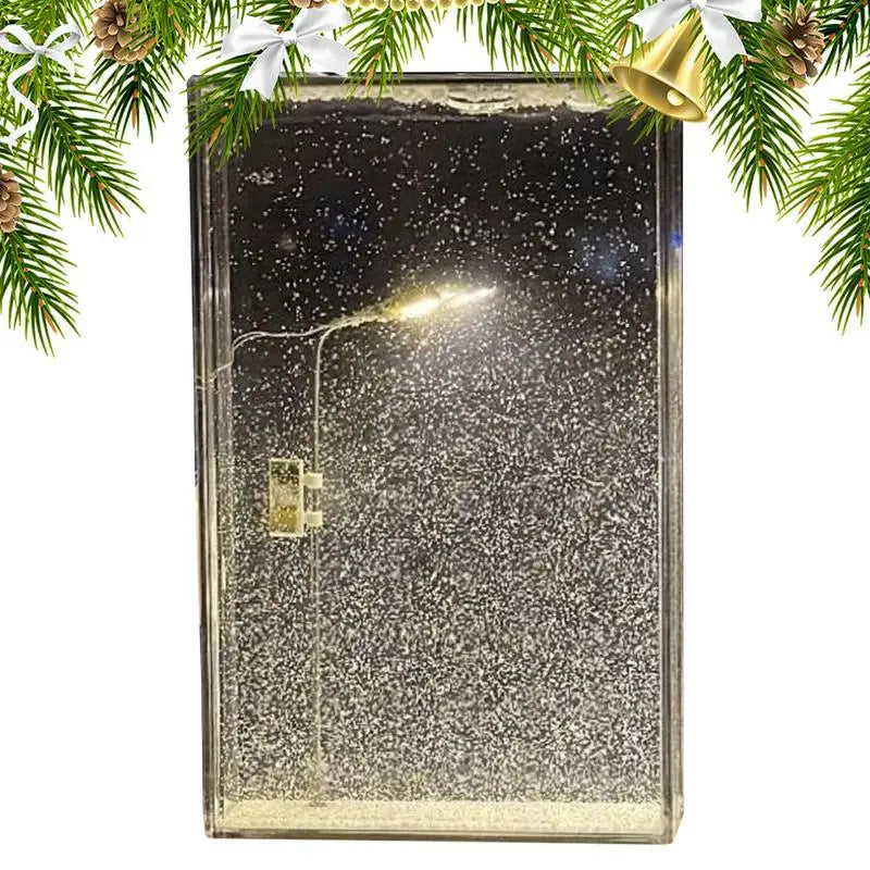 Snowy Night Street Lamps Night Light Birthday