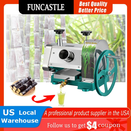 Manual Sugar Cane Juicer Machine Stainless Steel