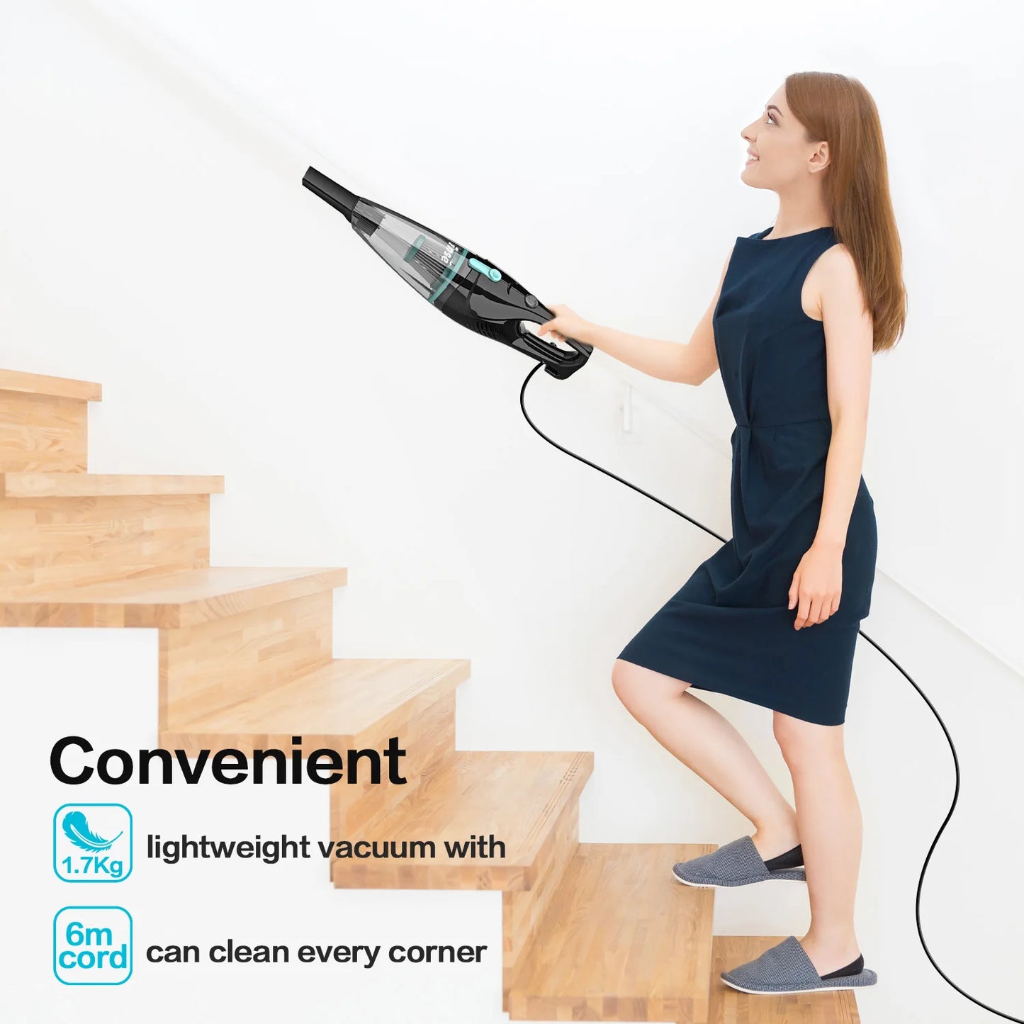 Corded Vacuum Cleaner Extra Long Cord Handheld