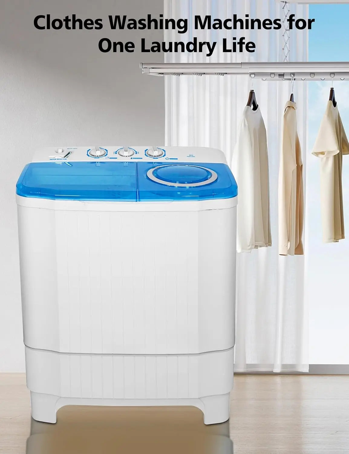 Portable Washing Machine - 28Lbs Compact Twin Tub Washer