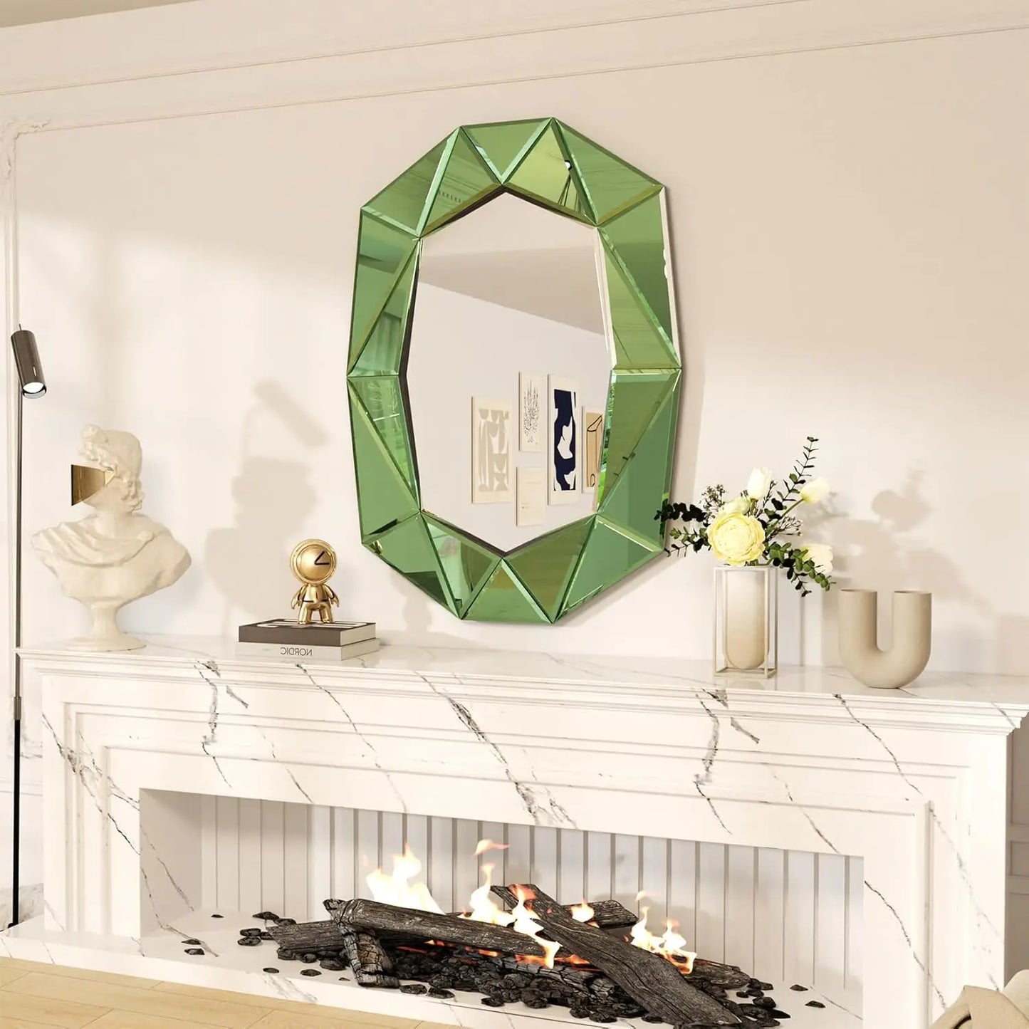 Large Wall Mirror Modern Irregular Accent Mirror