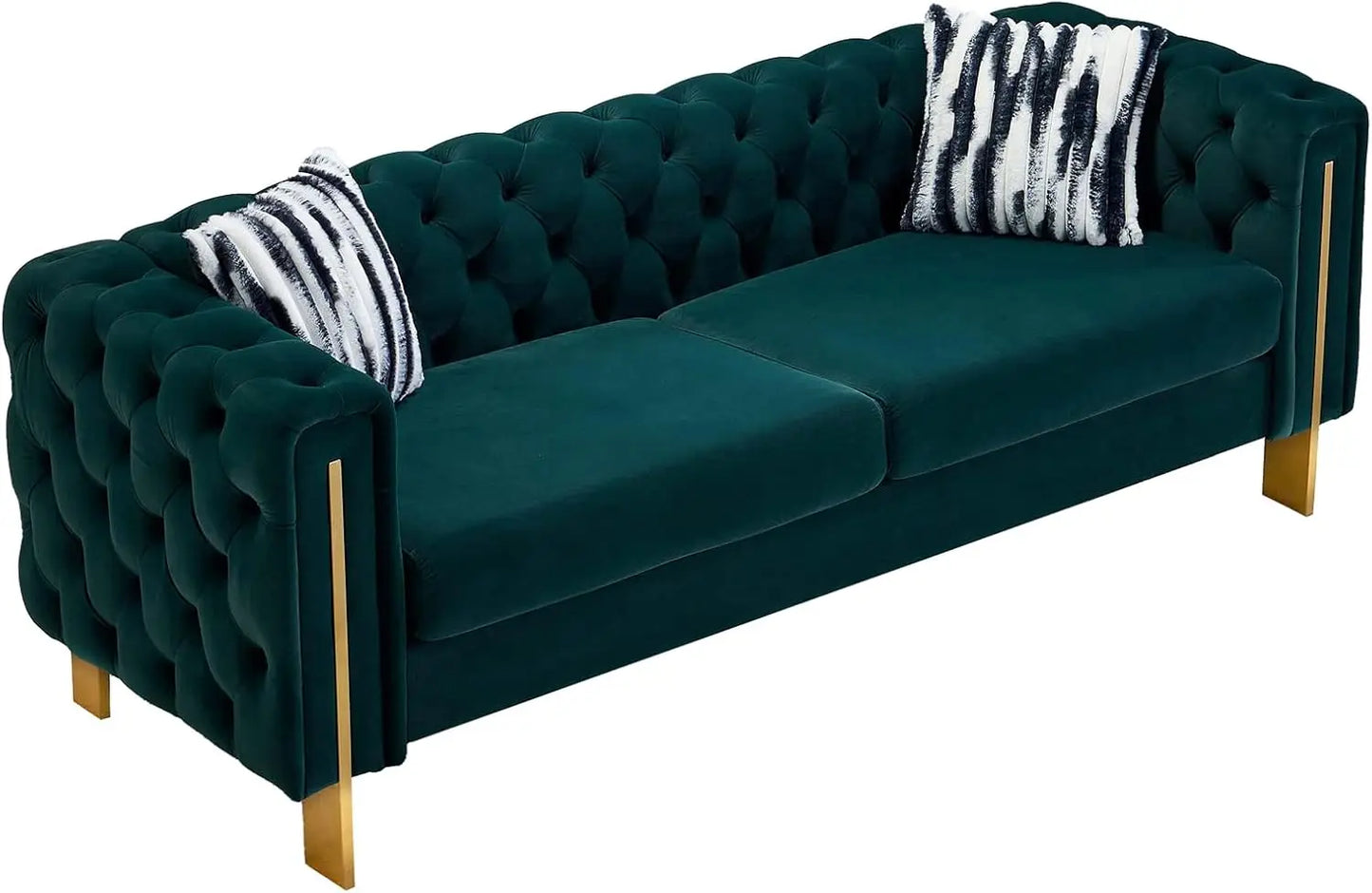 Modern Velvet Sofa For Living Room, 84 Inches