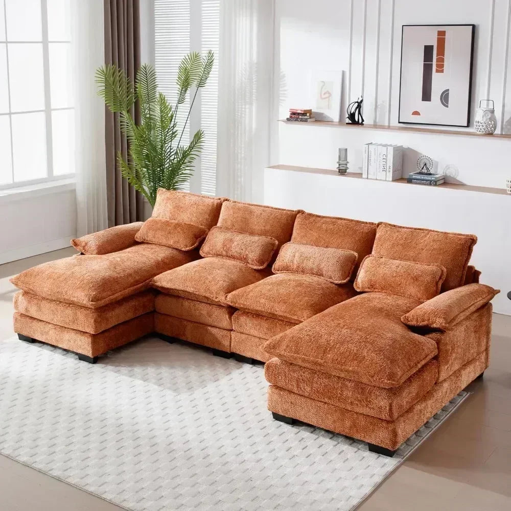 110"Sectional Sofa Couch For Living Room, Modern