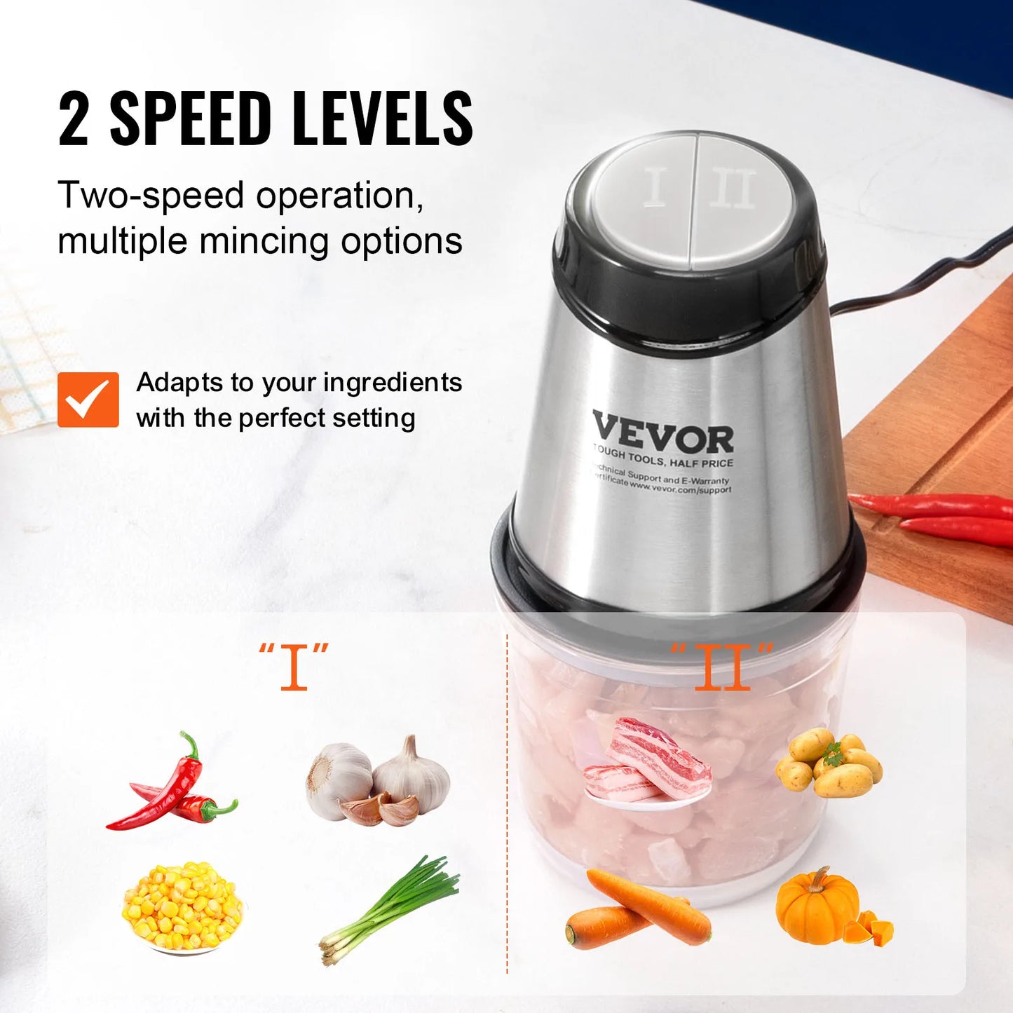 VEVOR Electric Meat Grinder with 4-Wing Stainless