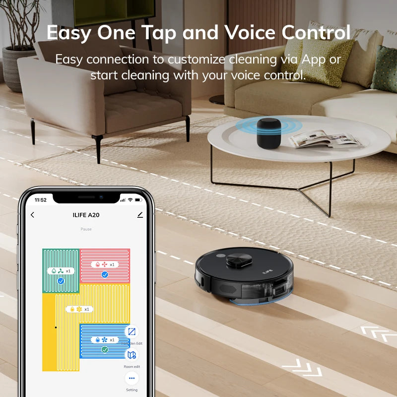 Robot Vacuum And Mop Combo, LiDAR Navigation