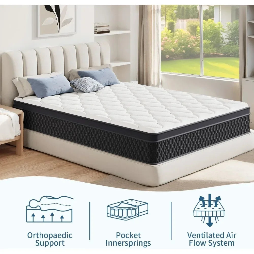 King Size Mattress, 12 Inch Memory Foam