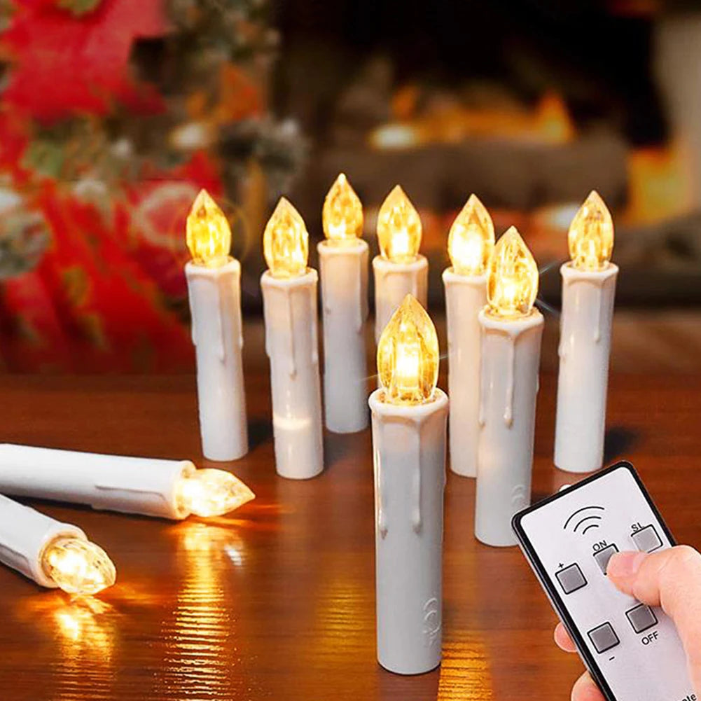 10PCS LED Electronic Candle With Flashing Flames