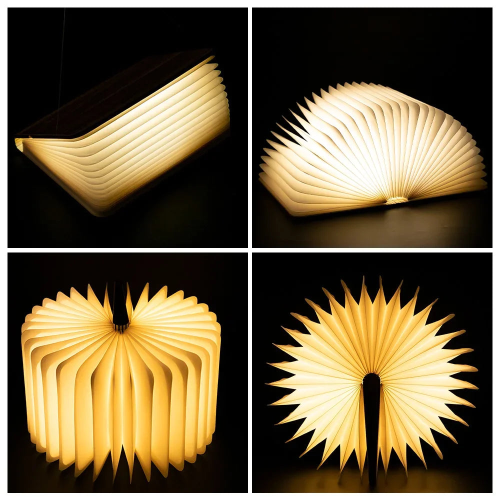 LED Wooden Book Lamp Children Reading light