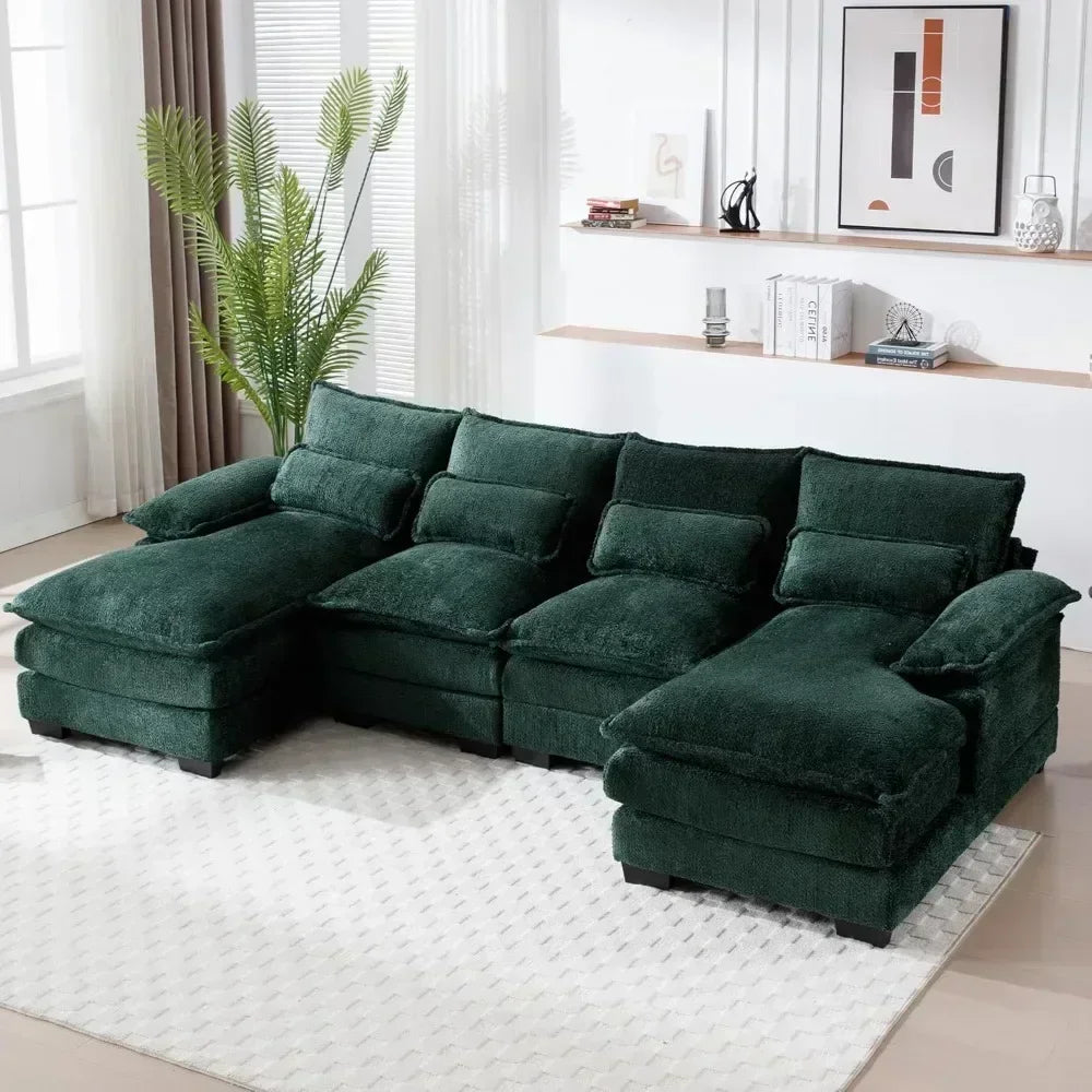 110"Sectional Sofa Couch For Living Room, Modern