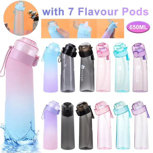 650ML Fragrant Water Bottle With Straw Fruit Scent