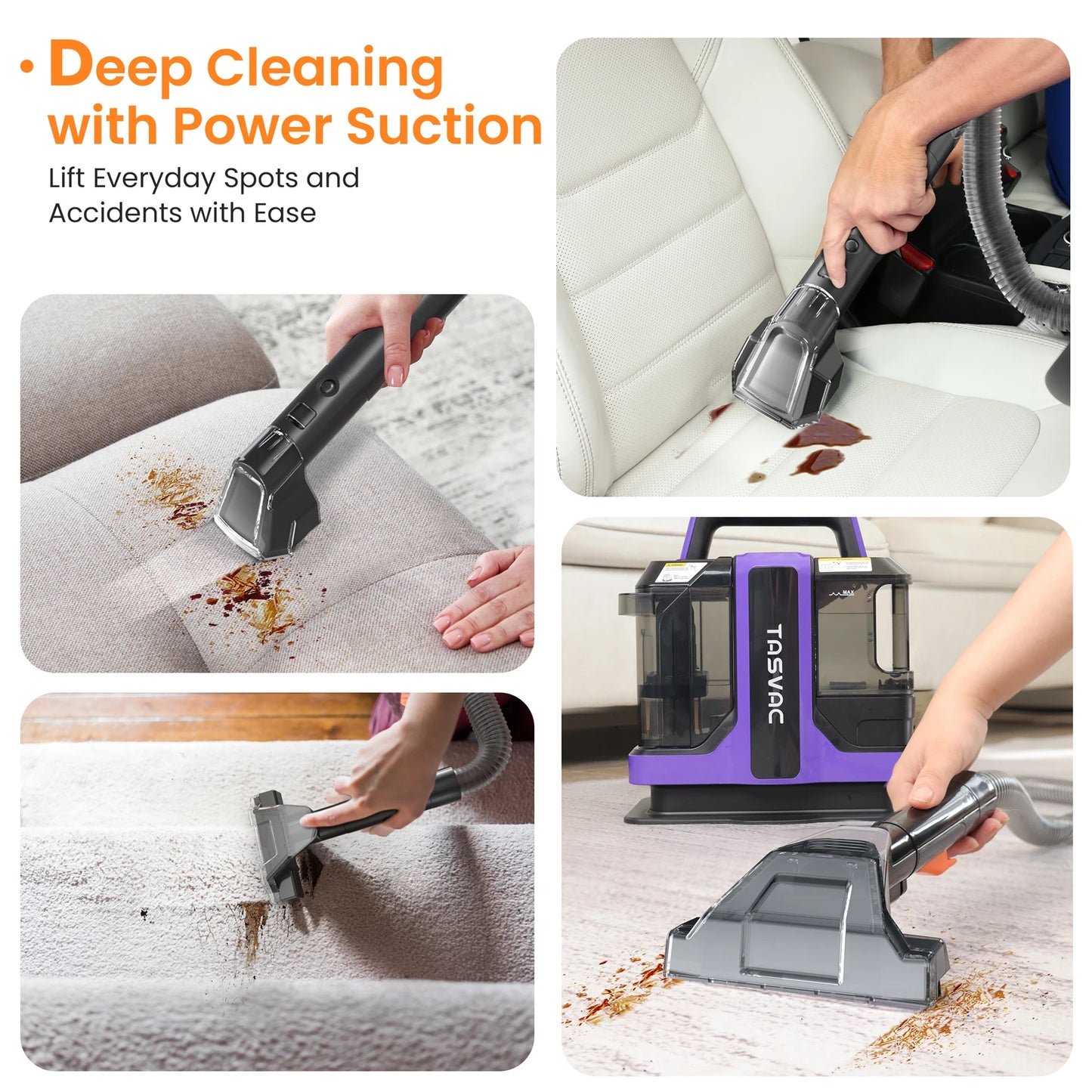 Portable Carpet & Upholstery Cleaner Machine, Spot And