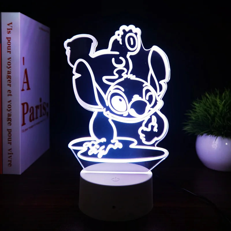 3D Illusion Stitch Night Light With Remote Control