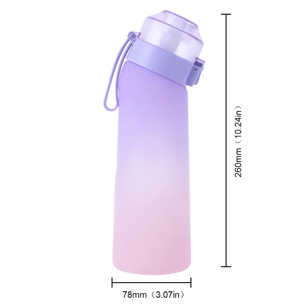 650ML Fragrant Water Bottle With Straw Fruit Scent