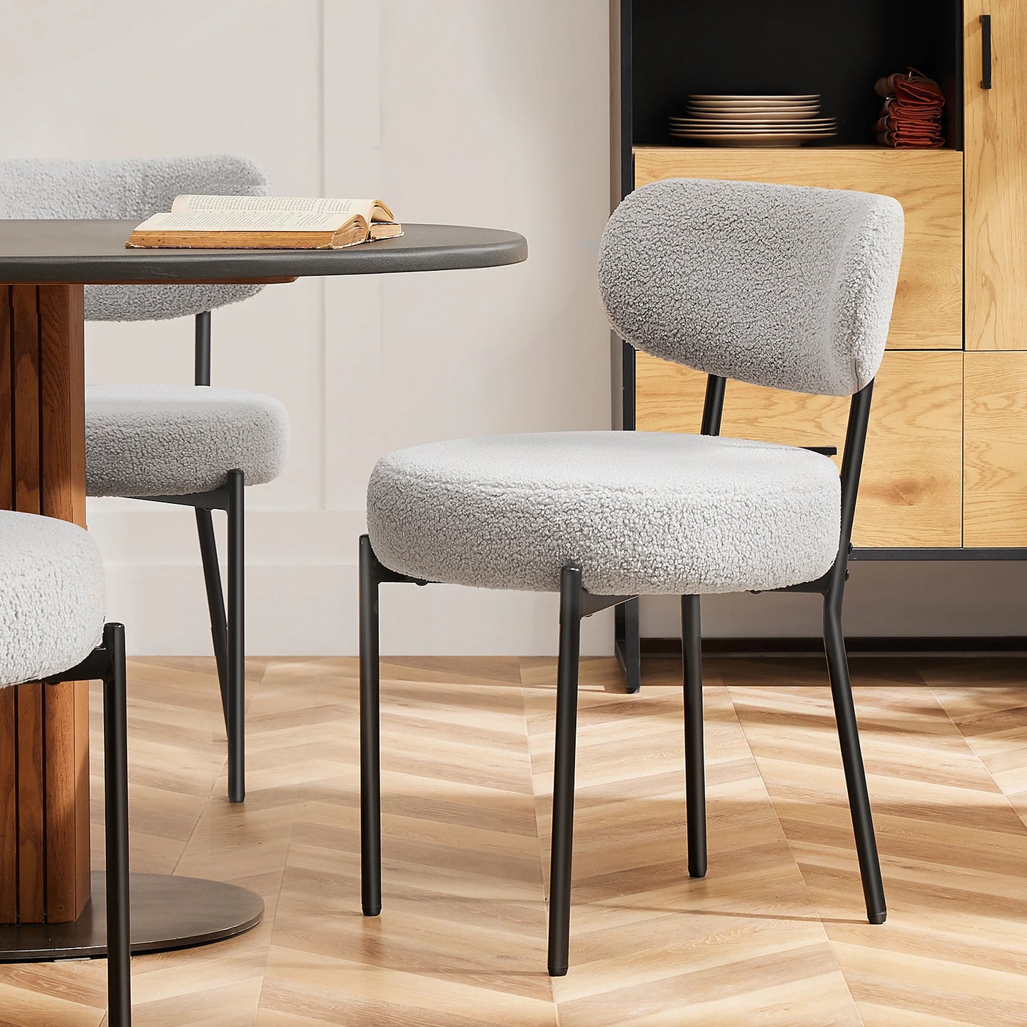 Ergonomic Round Dining Chairs Set Of 2 Plush