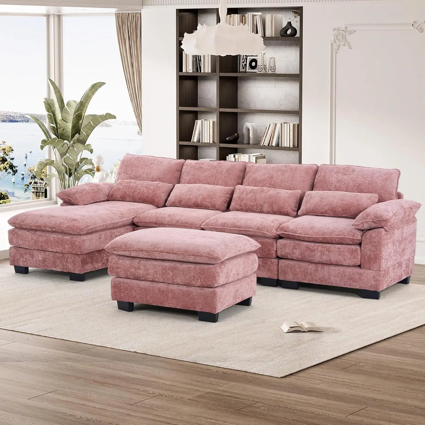 U Shape Sectional Sofa Cloud Couch For Living