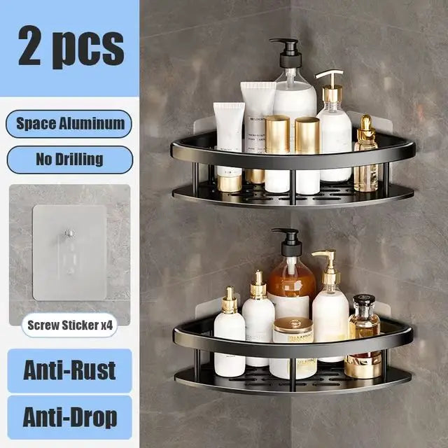 Bathroom Shelf No Drill Wall Mounted Shampoo Bottle