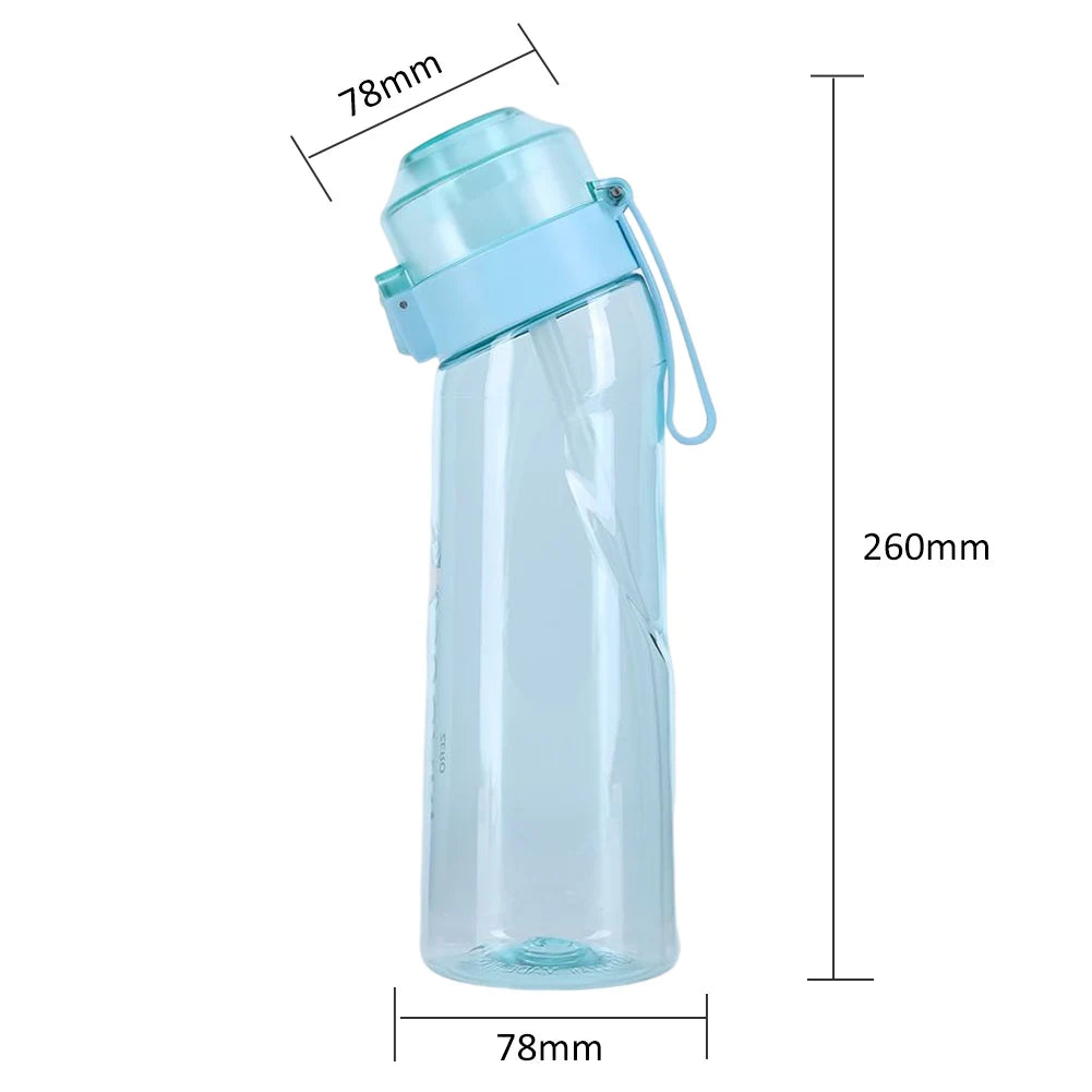 650ML Fragrant Water Bottle With Straw Fruit Scent