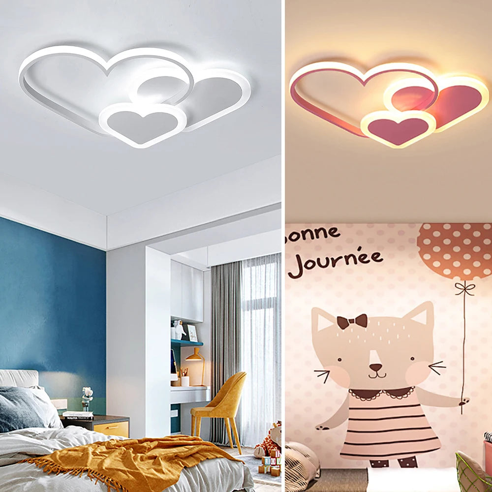 Modern Minimalist LED Ceiling Lighting Heart Shape