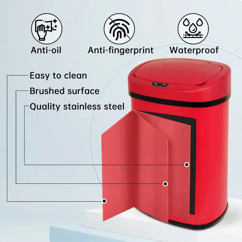 Automatic Trash Can 13 Gallon Garbage Can With