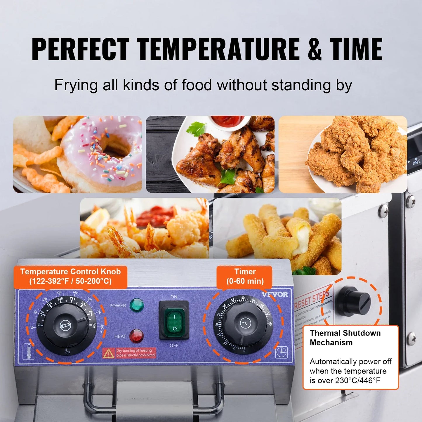 Commercial Electric Deep Fryer w/Dual Tanks