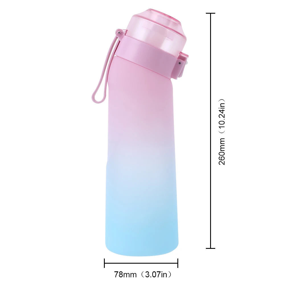 650ML Fragrant Water Bottle With Straw Fruit Scent