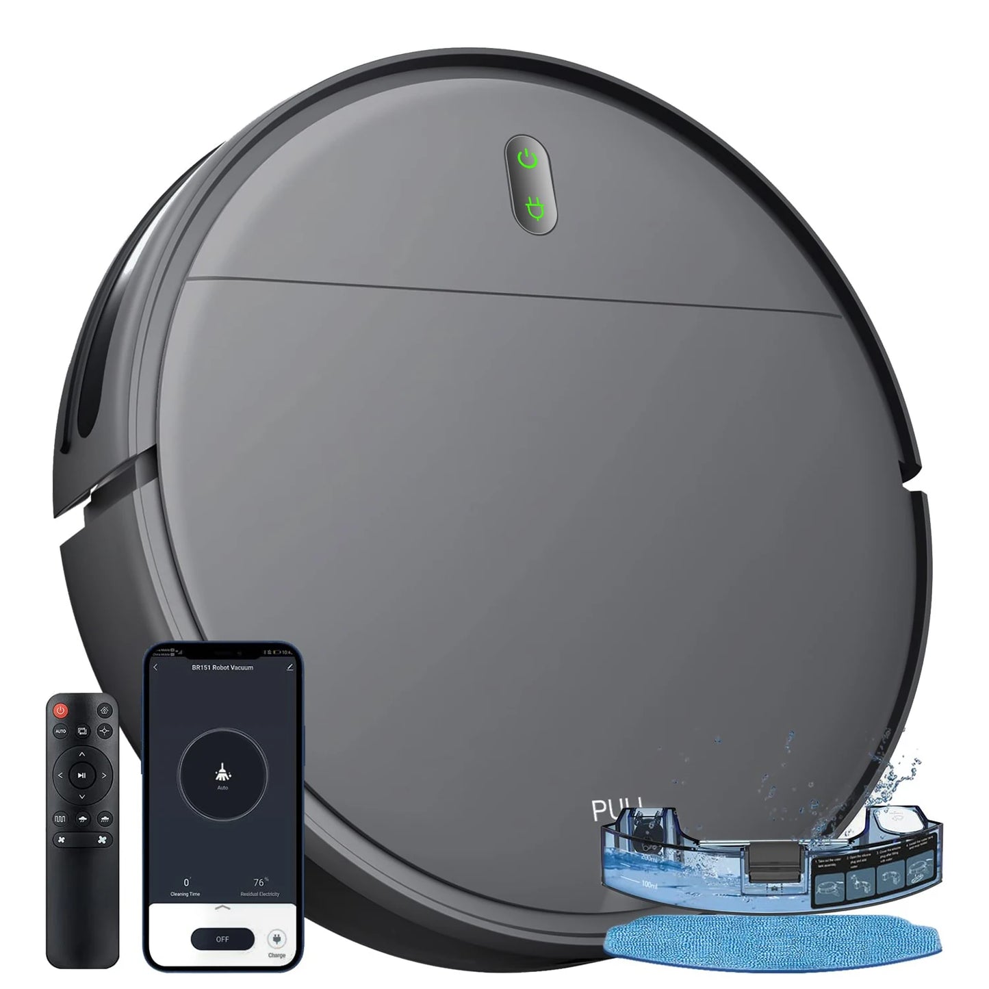 Robot Vacuum Cleaner 4500Pa Smart Home Sweeper Cleaning