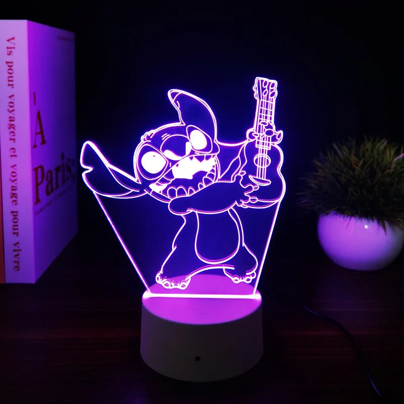 3D Illusion Stitch Night Light With Remote Control