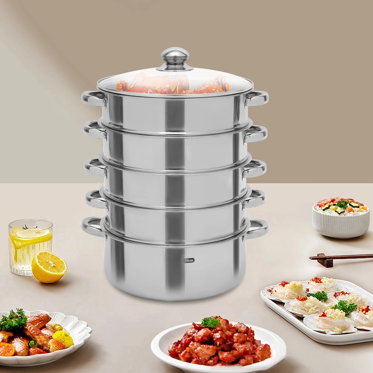 Multifunctional Stainless Steel Steamer Kitchen Cooking Steamer