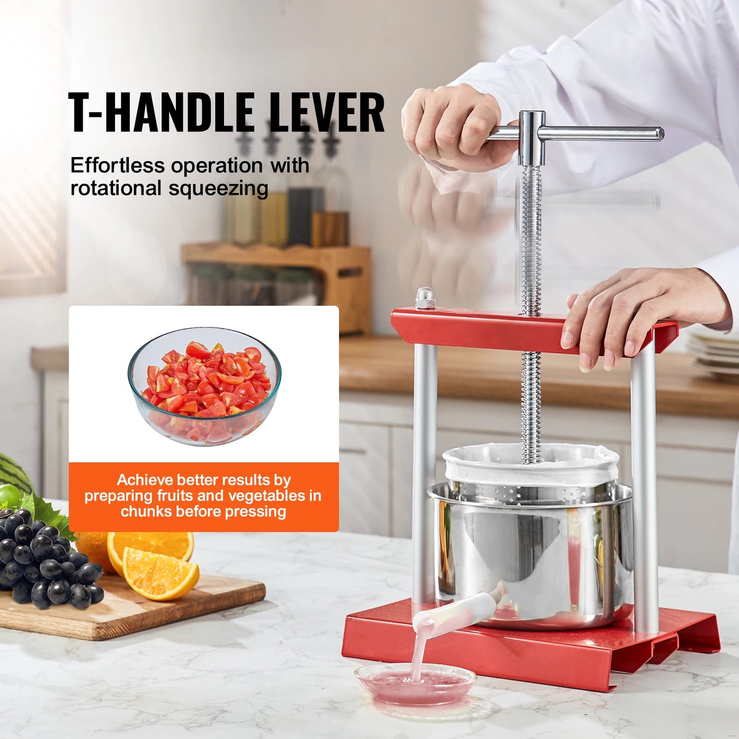 Manual Fruit Press Stainless Steel Household Manual