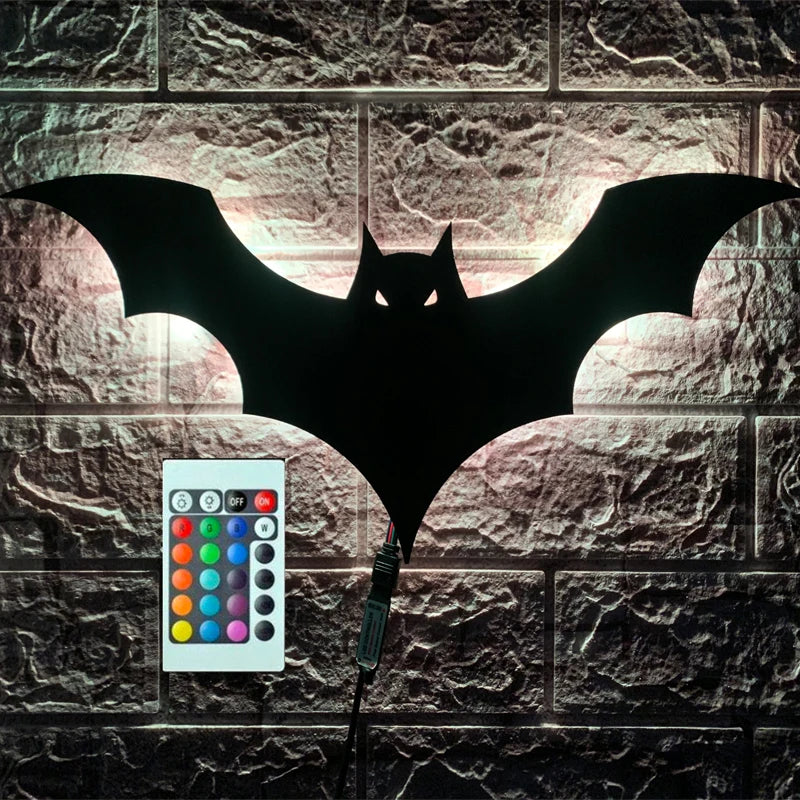 Bat Night Light Furniture Decoration LED Background Lighting